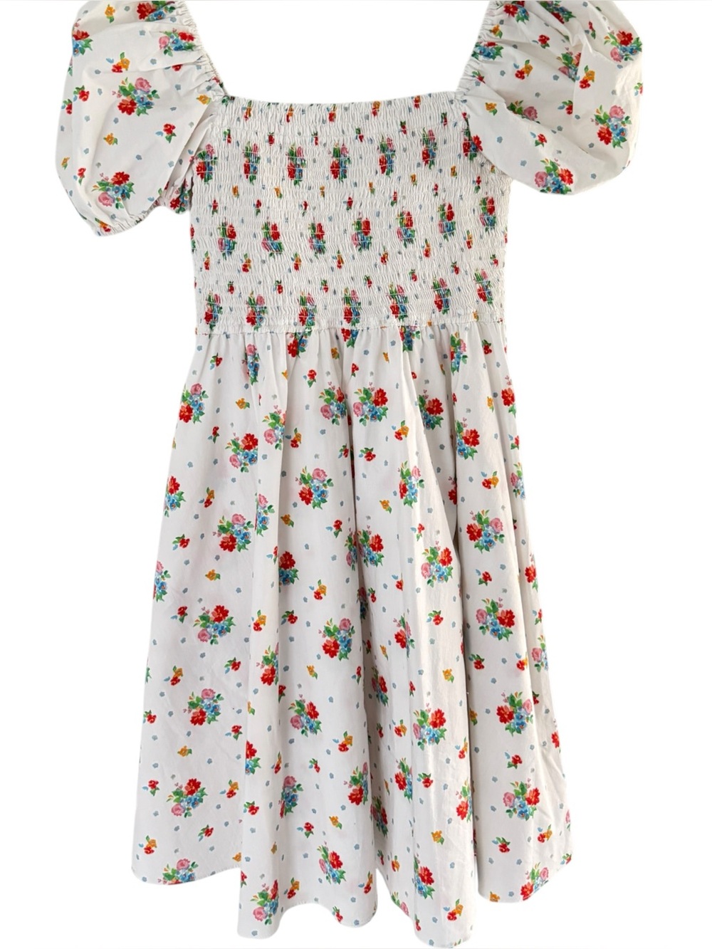 Caroline Constas Gianna Smocked Mini Dress Strawberry Floral Pattern M - Picture 3 of 9